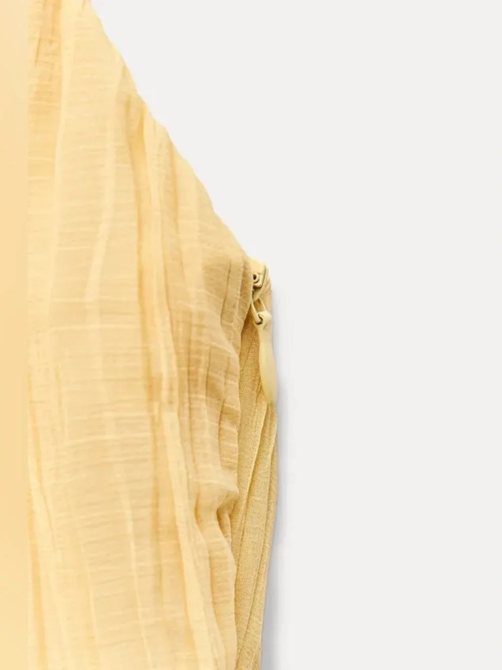 ZARA Asymmetrical Yellow dress with pleats and ruffles S NWT - Picture 8 of 15